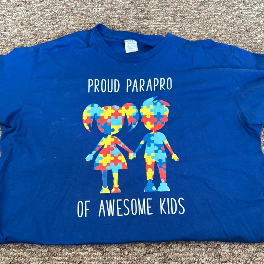 Port and Company Blue 
T-Shirt with Short Sleeves